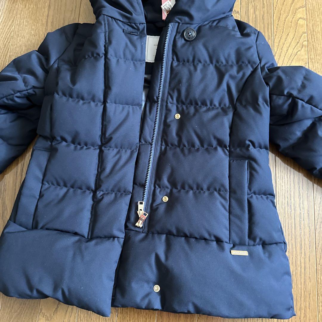 woolrich ネイビー フード付き ダウンジャケット