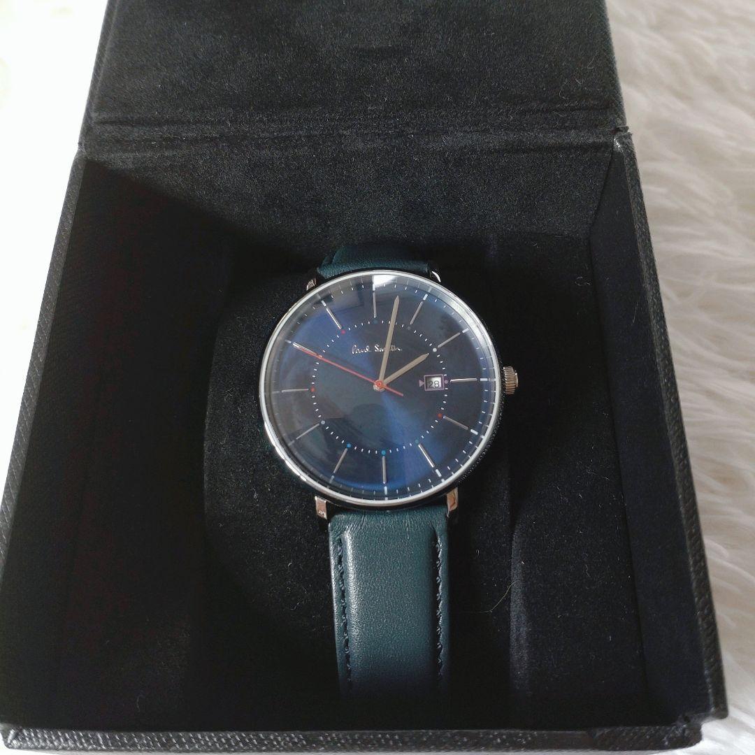 再入荷!!送料無料!! ️ ️Paul Smith 腕時計 ブルー レザー P10091 パワフルな