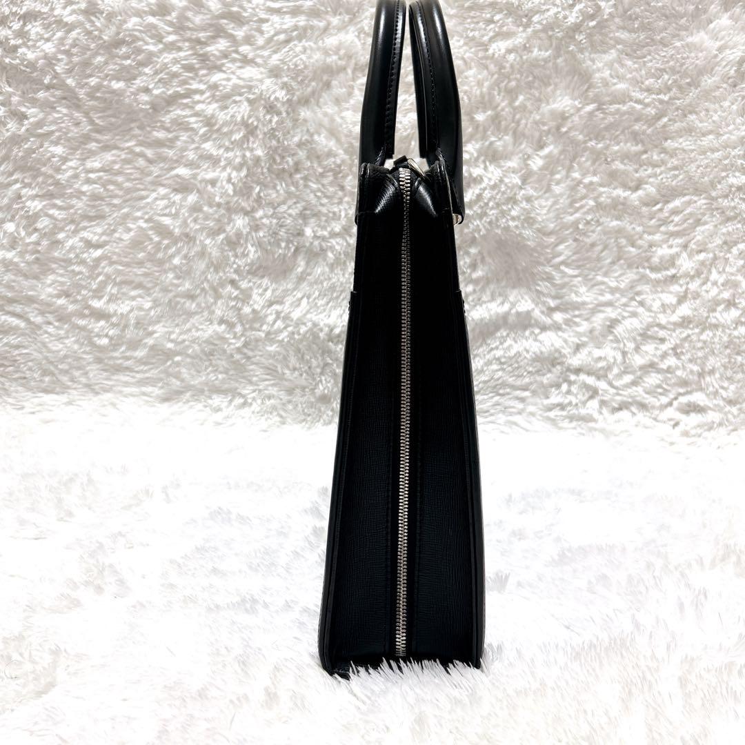 【美品】タケオキクチ　スパーダ　レザービジネスバッグ　A4 ロゴプリント　シボ革