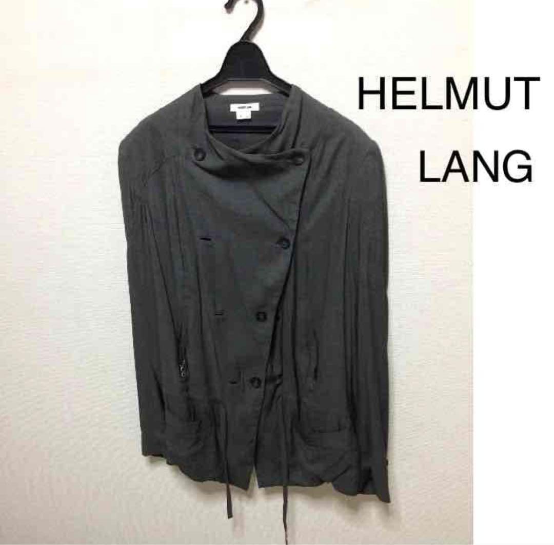 HELMUT LANG 変形ドレープコートM Helmut Lang