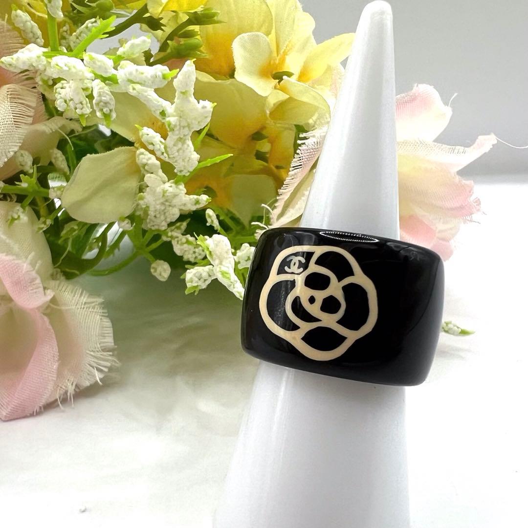 シャネル 指輪 ココマーク カメリア 14号 プラスチックCHANEL