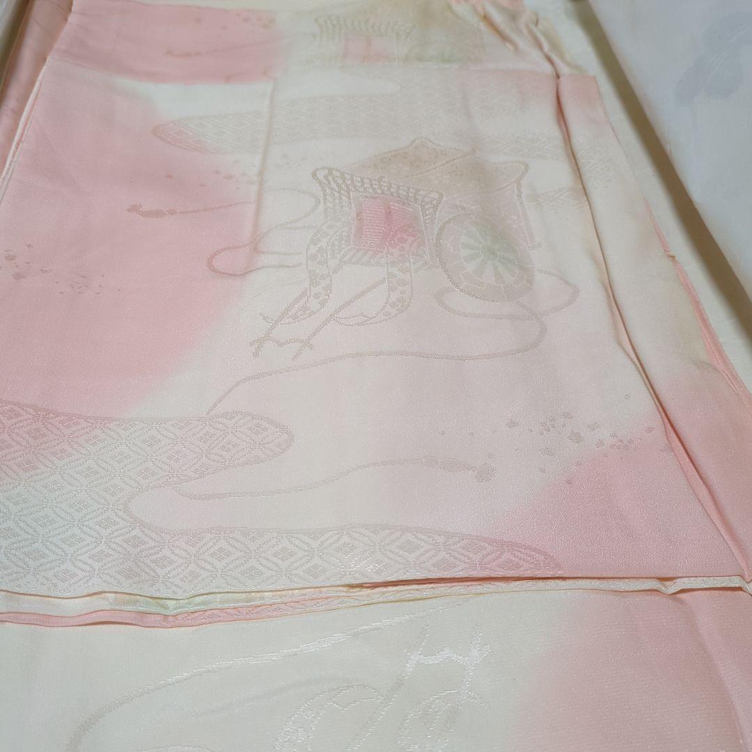 新品、縁起の良い扇季節の花、紺色、訪問着、コート、長襦袢、帯２本、帯締めまとめて