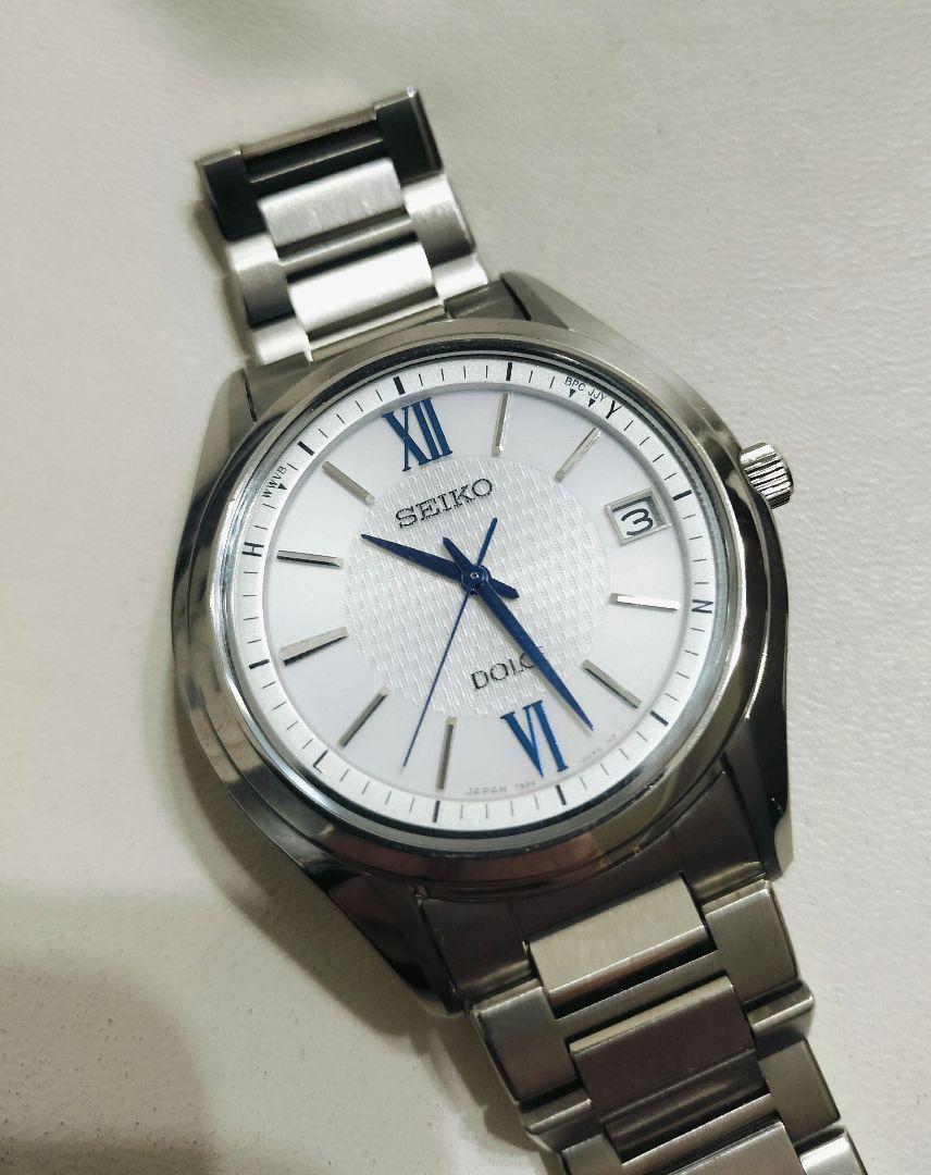 【良品】SEIKO SADZ185 7B24-0BM0 電波ソーラーチタン腕時計