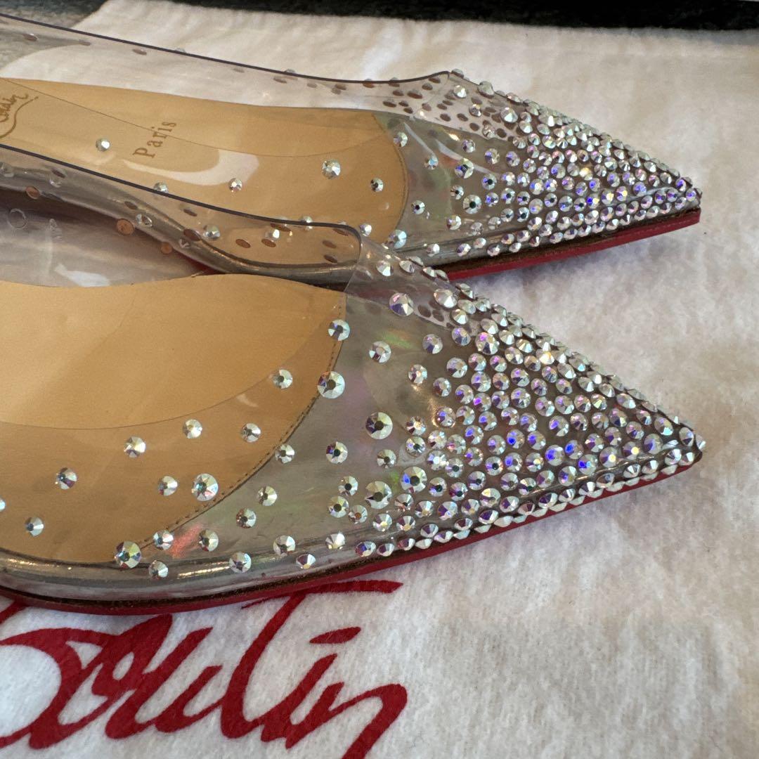 【Christian Louboutin】クリアパンプス スワロフスキー