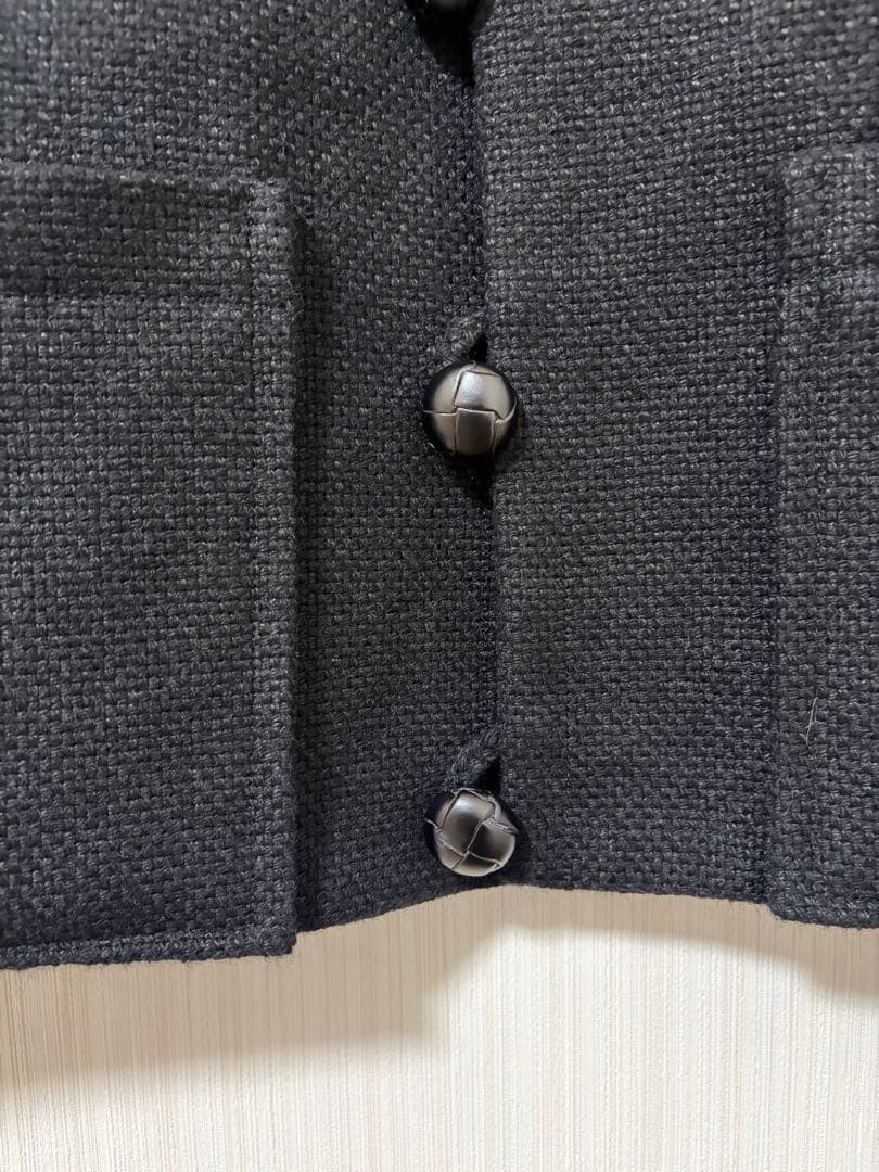 【新品未使用】25aw HERILL カシミヤリネンベスト 黒 【新品未使用】25aw HERILL カシミヤリネンベスト 黒