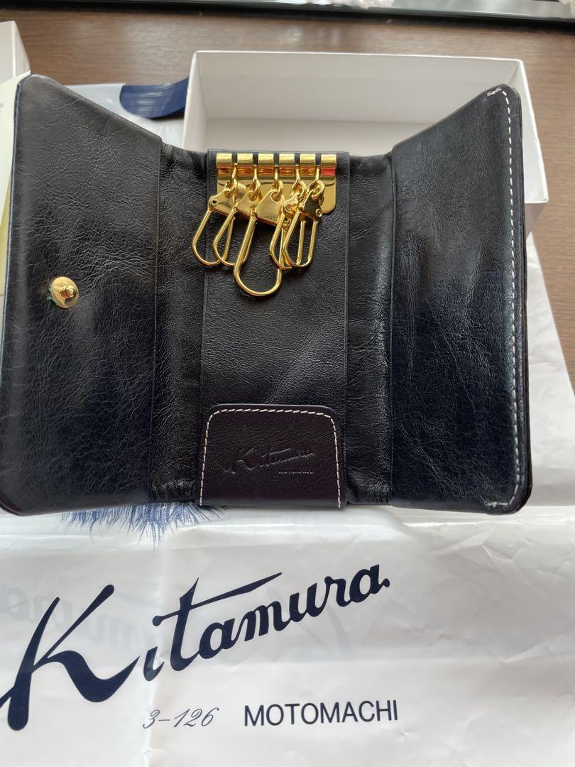 Kitamura 紺レザー キーケース　新品未使用　プレゼントにも。 Kitamura 紺レザー キーケース 新品未使用 プレゼントにも