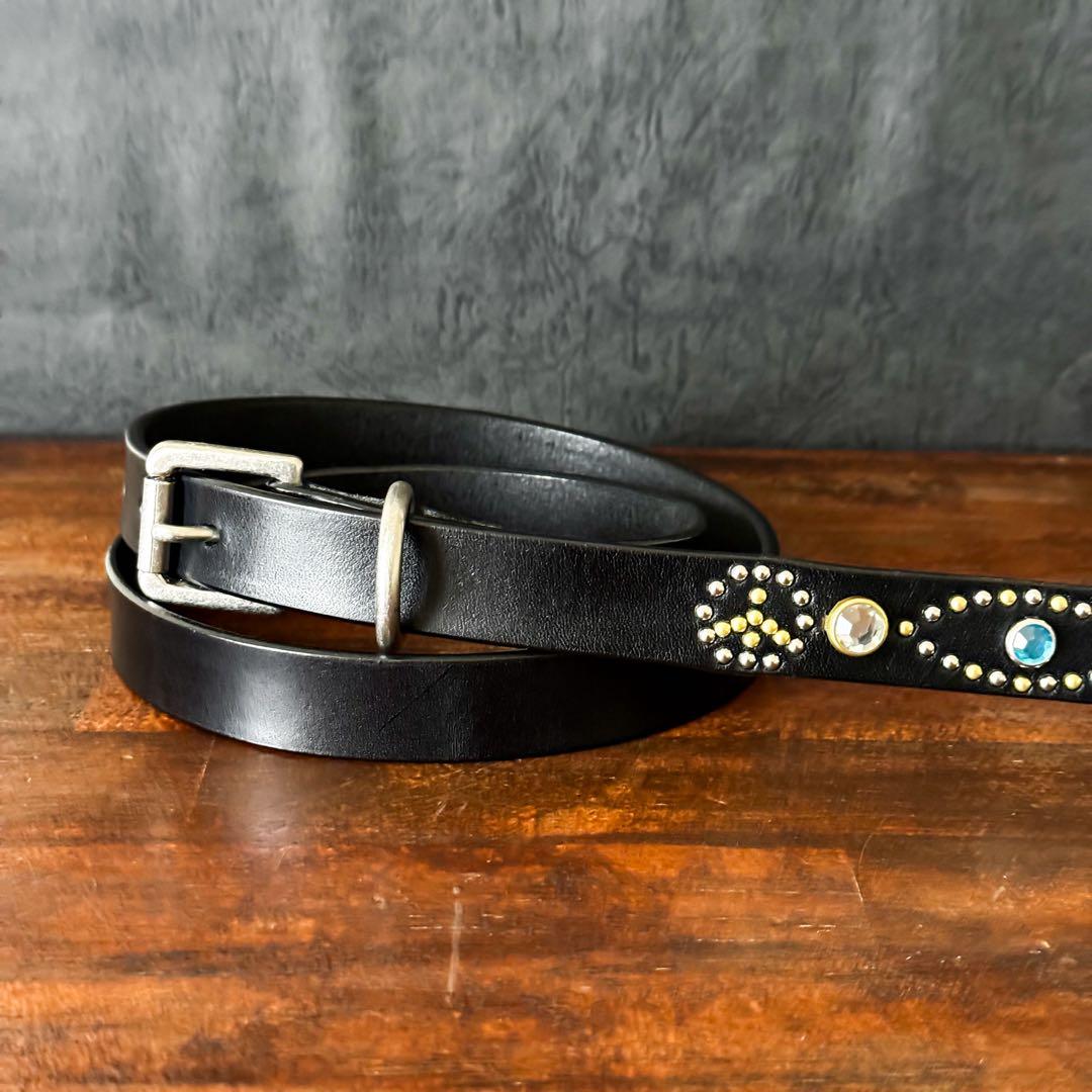 スタッズナローベルトピース23mm 32inch123cm