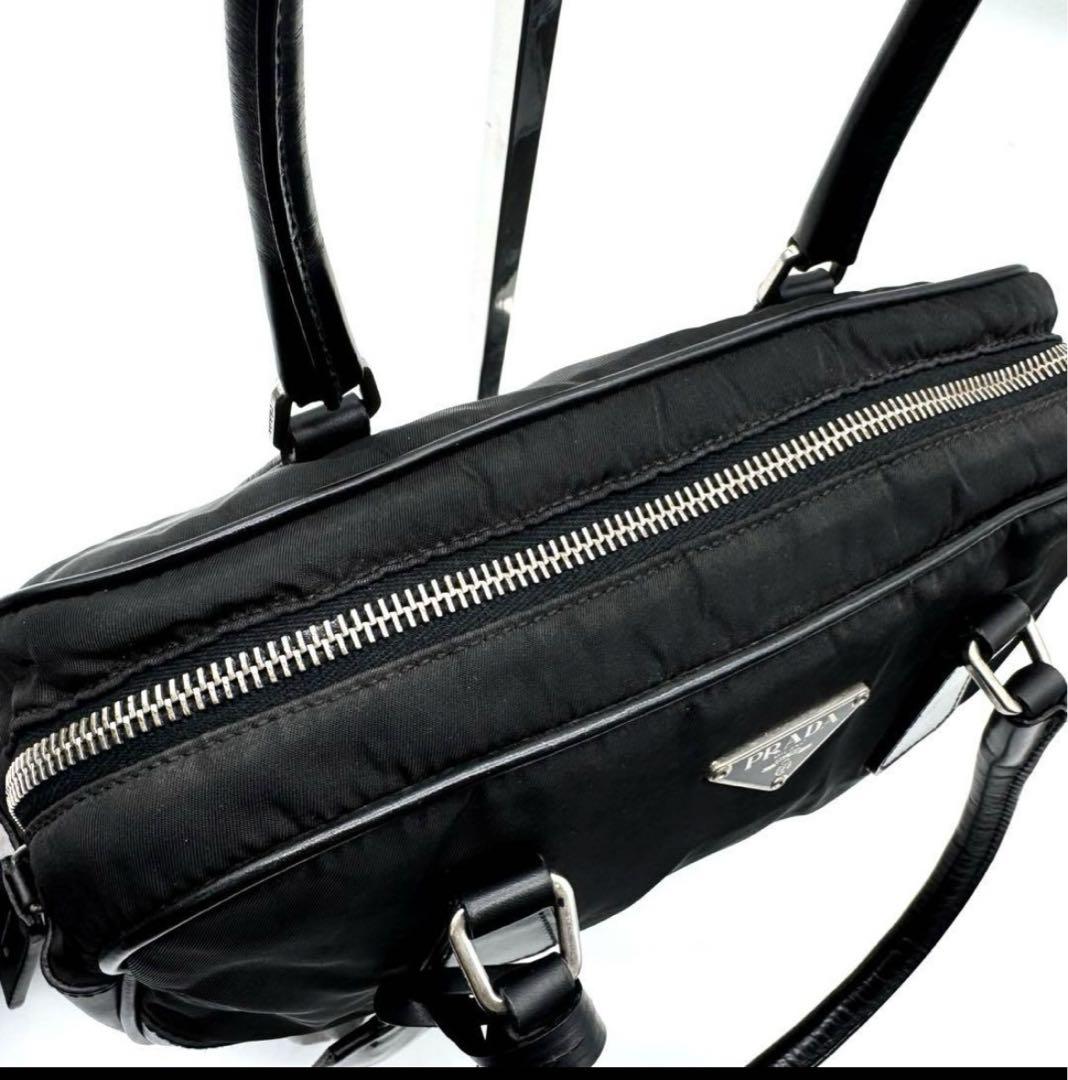 PRADA プラダ ミニ ハンドバッグ ボーリングバッグ 三角ロゴ ナイロン