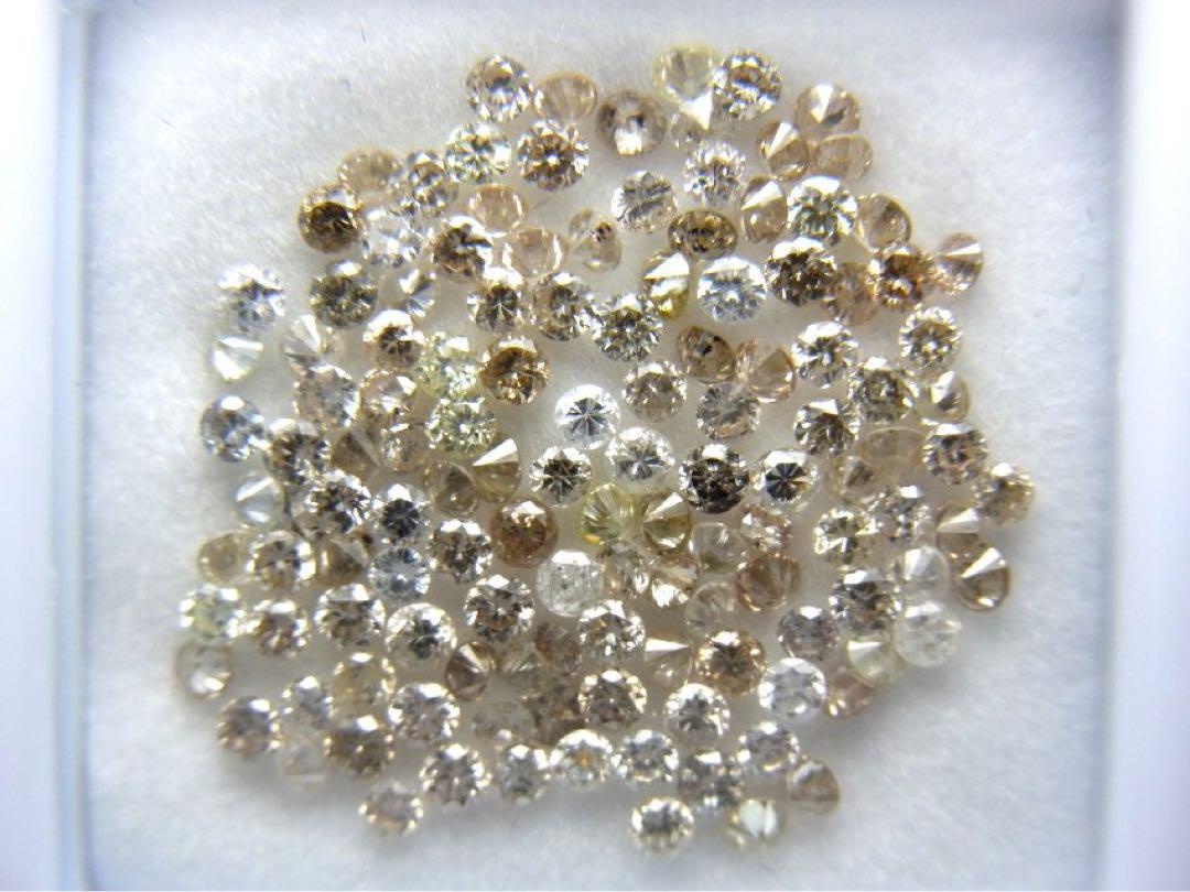 ホワイト・ブラウンカラー系　SI～Iクラス　合計１．９２ｃｔ　天然ダイヤルース