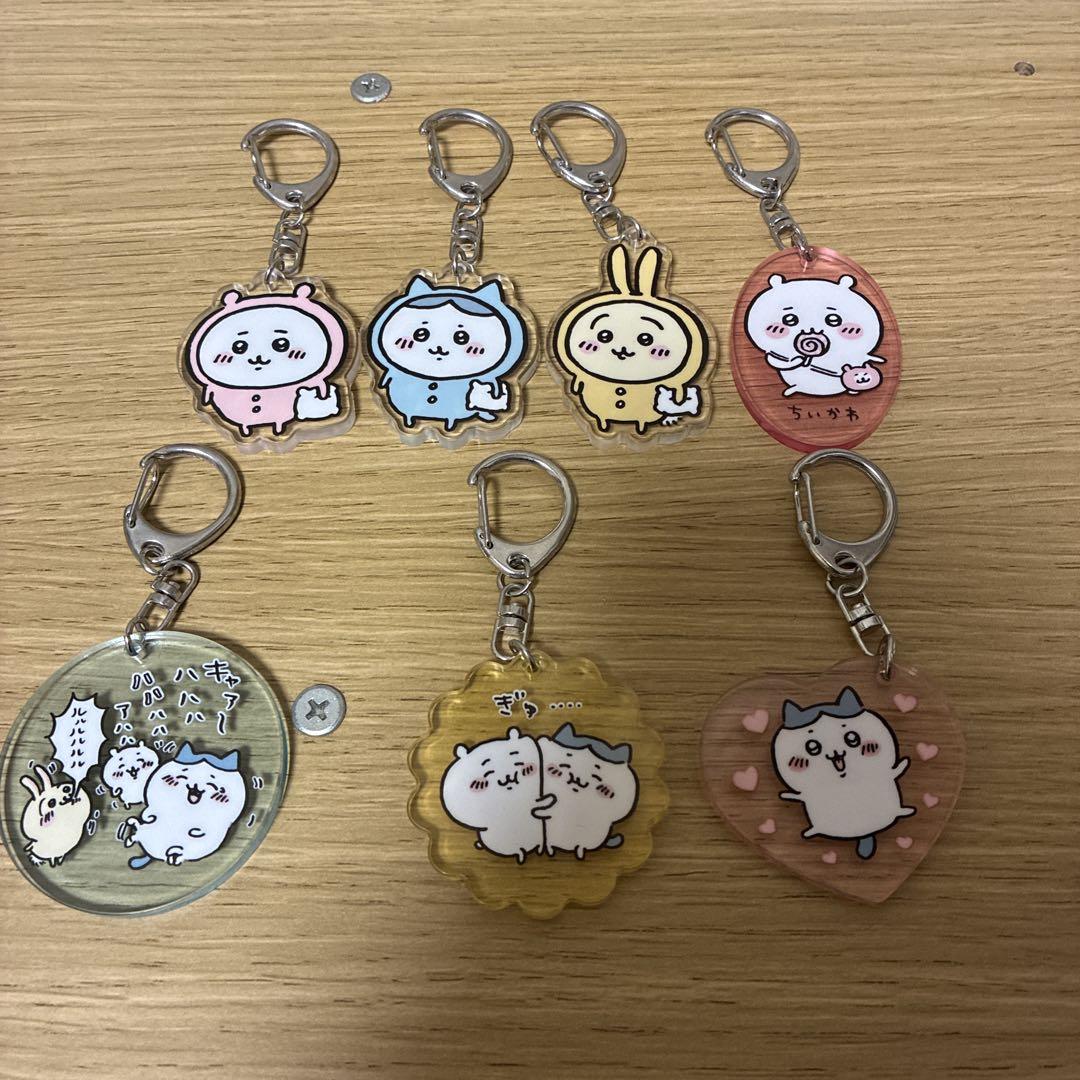ちいかわ ヴィレッジヴァンガード アクリルキーホルダー 初期 レア 初期 ちいかわ アクリルキーホルダー 7点 セット 美品 レア