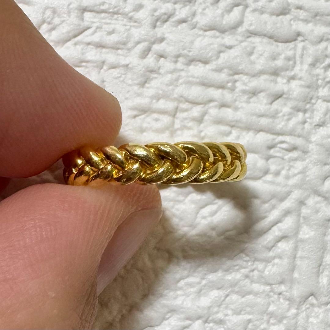 Tiffany ティファニー k18 ナローツイスト リング 10号