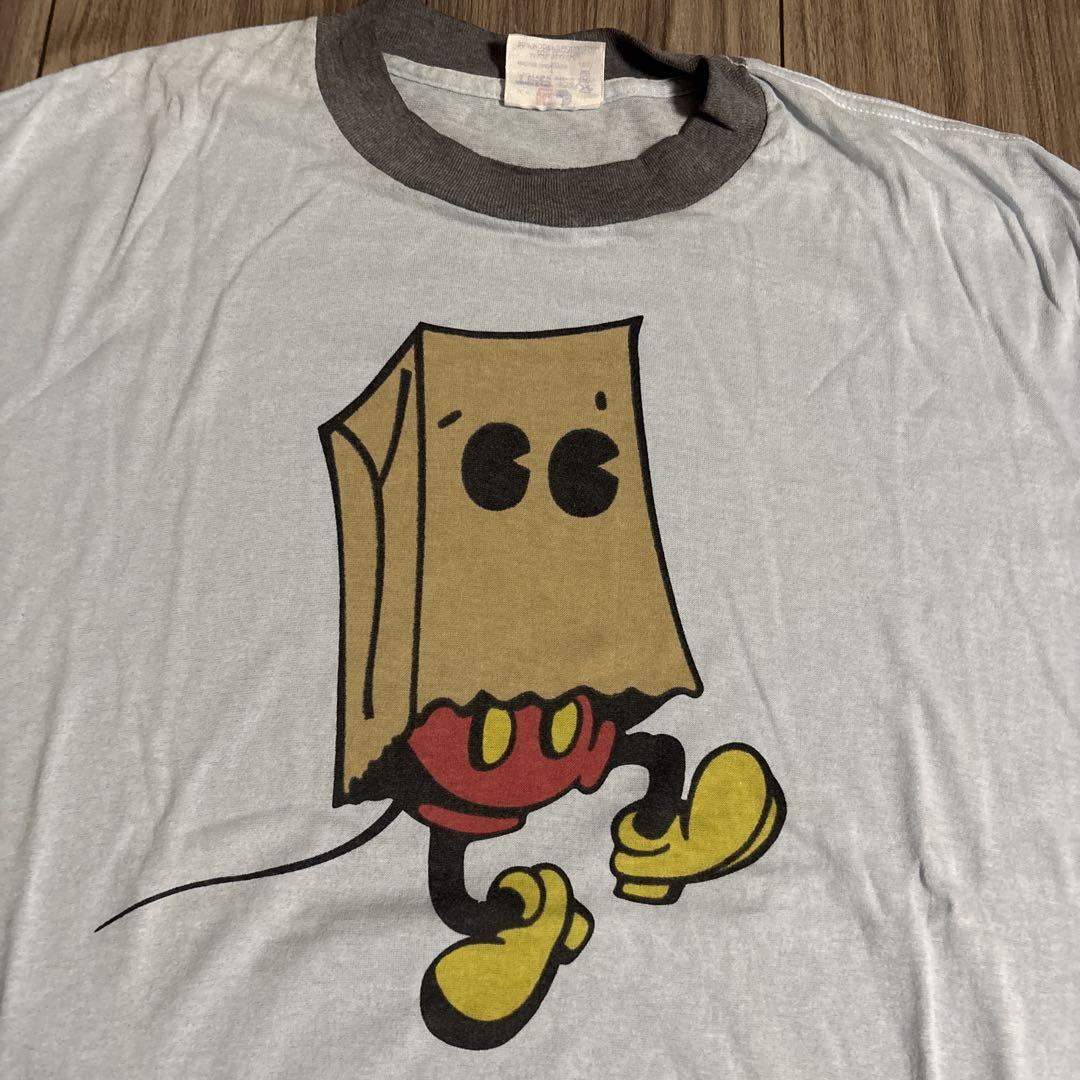 Tee Jay ブート　ミッキー 紙袋キャラクター Tシャツ