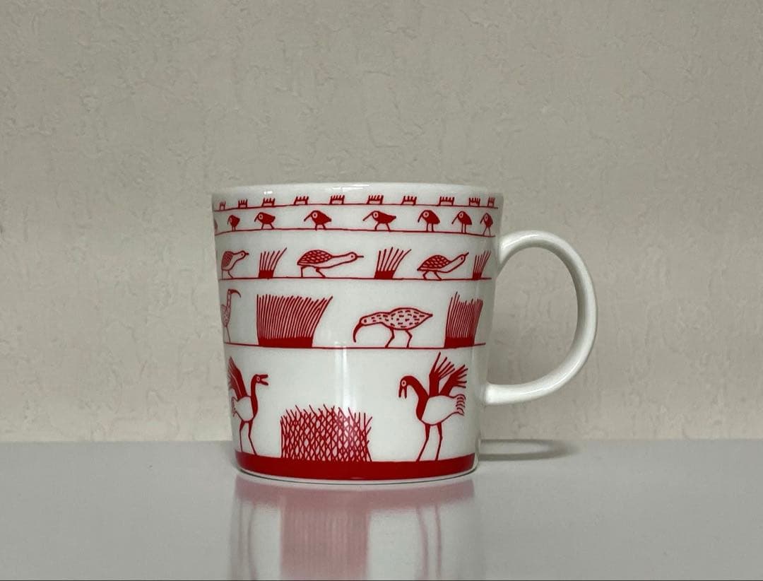 廃盤 イッタラ バード マグカップ レッドiittala