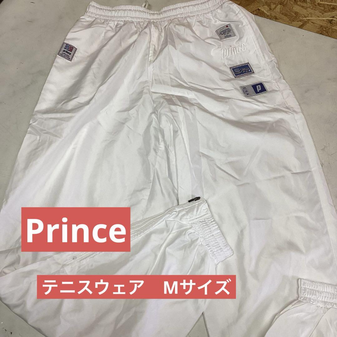 Prince メンズ　スポーツウェア　テニスウェア　ホワイト　Mサイズ（ね51）