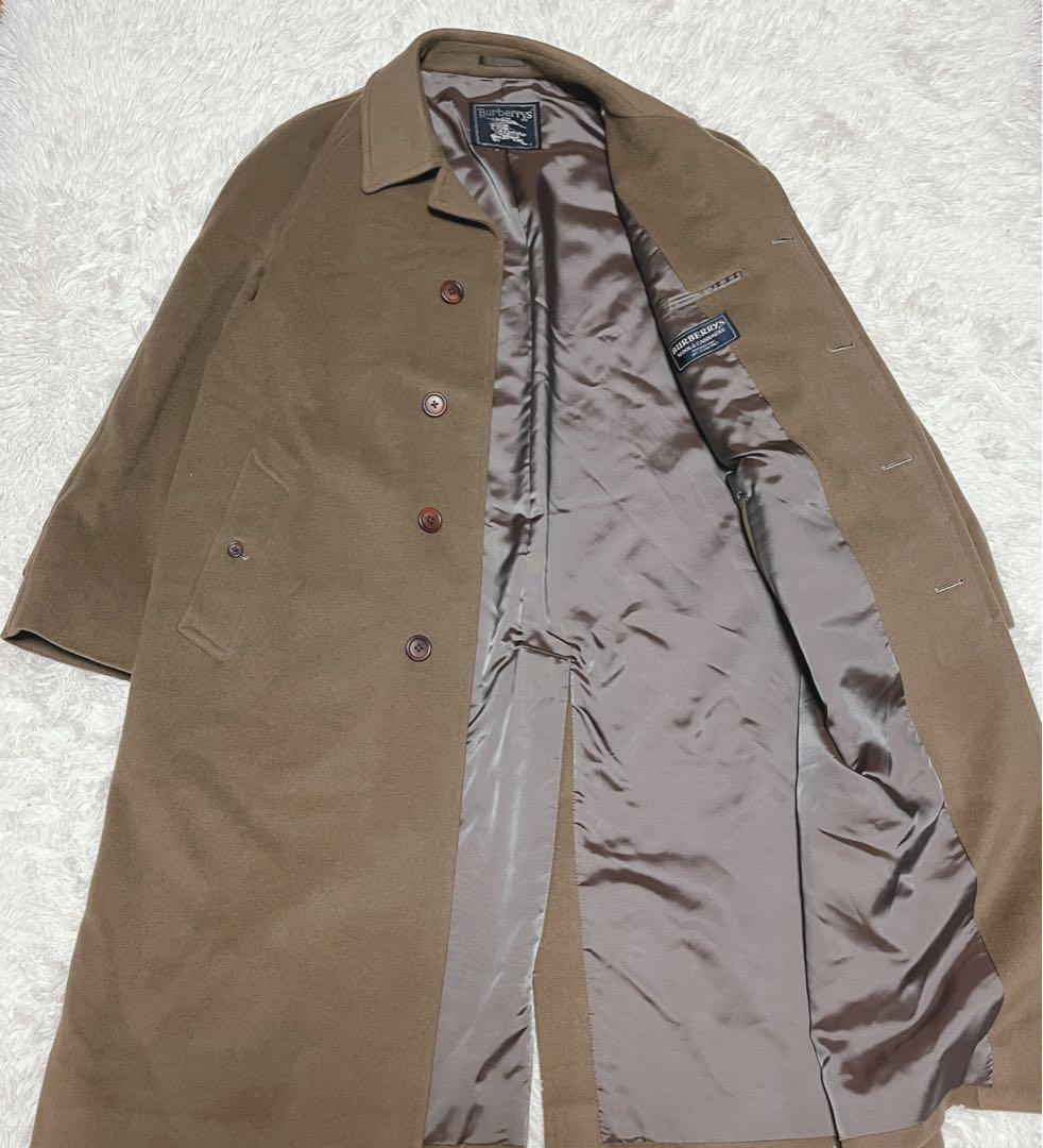 【美品】Burberrys' バーバリー バルマカーンコート カシミヤ ブラウン