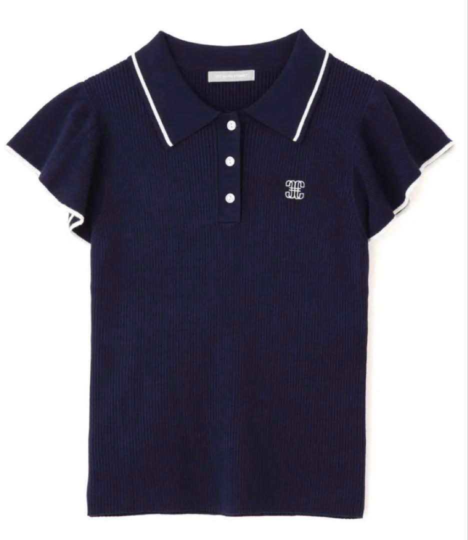 JILLbyJILLSTUARTジルバイジルスチュアート フリル袖ポロニットM JILL by JILLSTUART