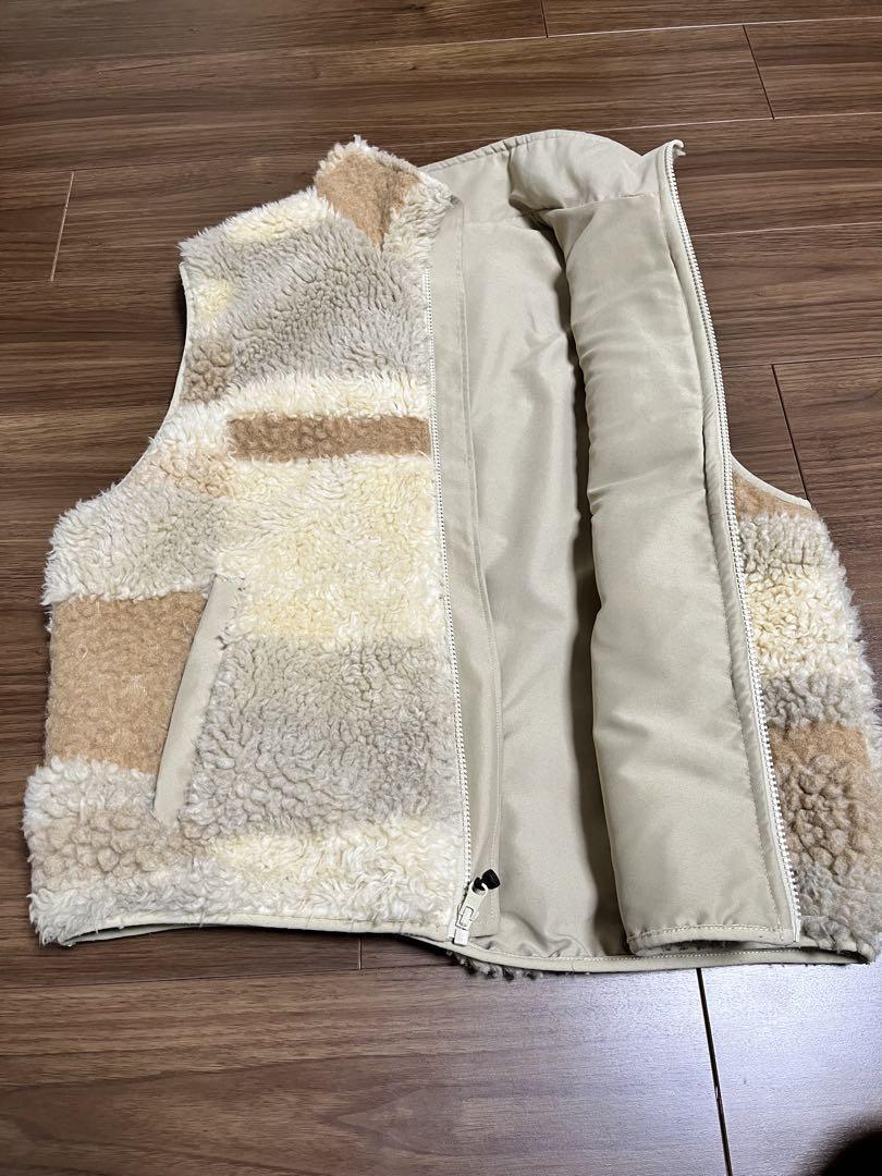 stussy フリースベスト リバーシブル ボアベスト Sサイズ