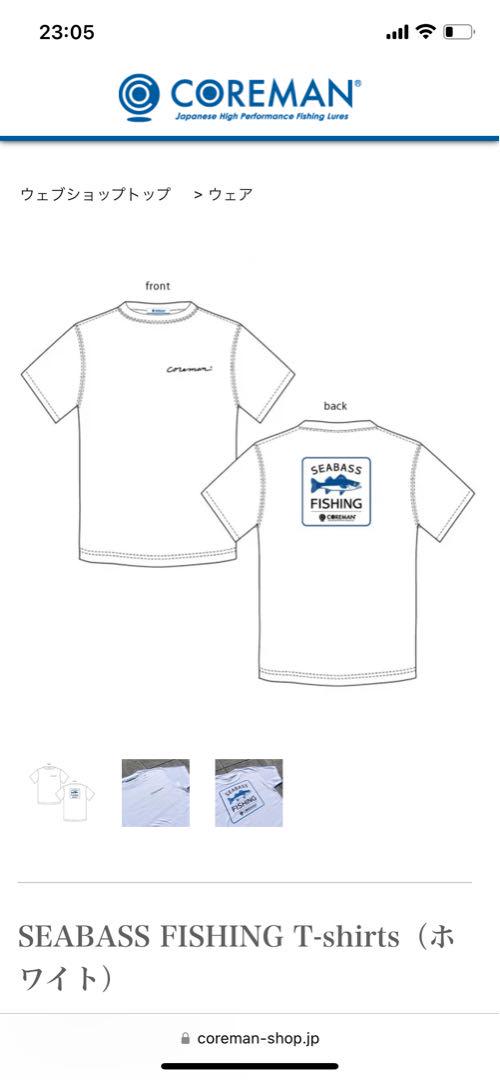 COREMAN SEABASS FISHING Tシャツ M ホワイト - メルカリ