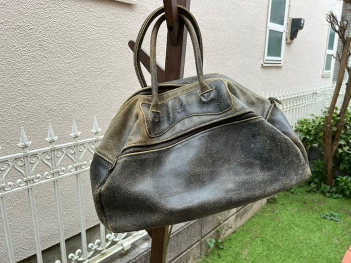 ジャスエムビー クラックレザー トラベラーバッグ