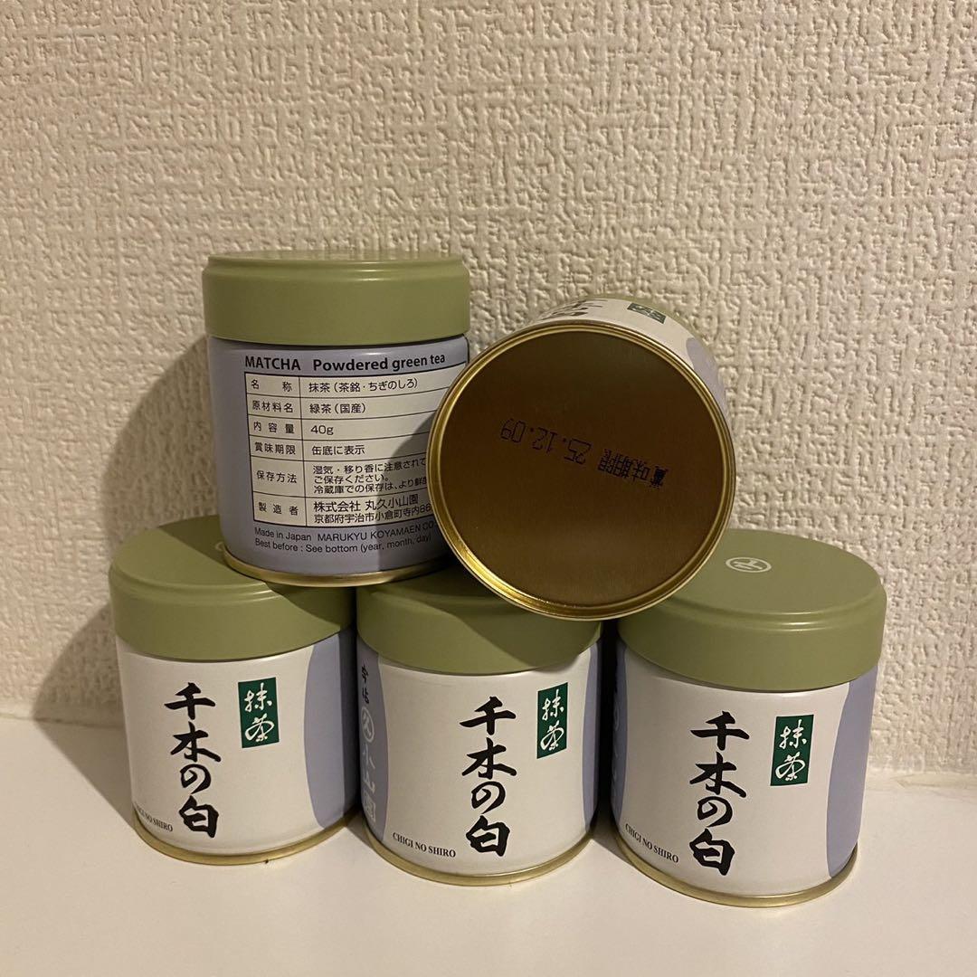 抹茶丸久小山園千木の白 MATCHA 40g缶 5缶セット 抹茶 千木の白 40g 缶入 京都 宇治抹茶 丸久小山園 MATCHA