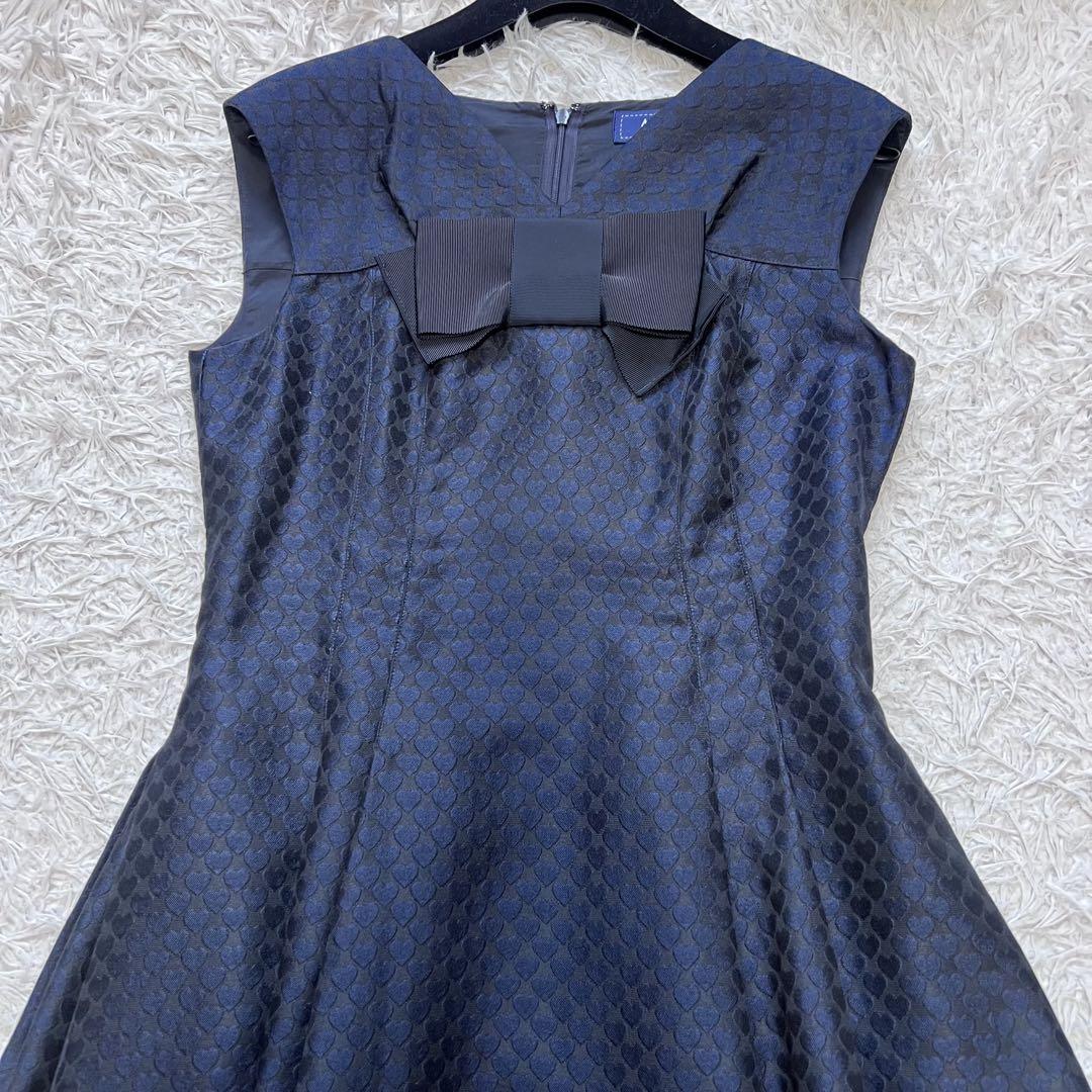 極美品 現行 エムズグレイシー リボン ノースリーブ ワンピース