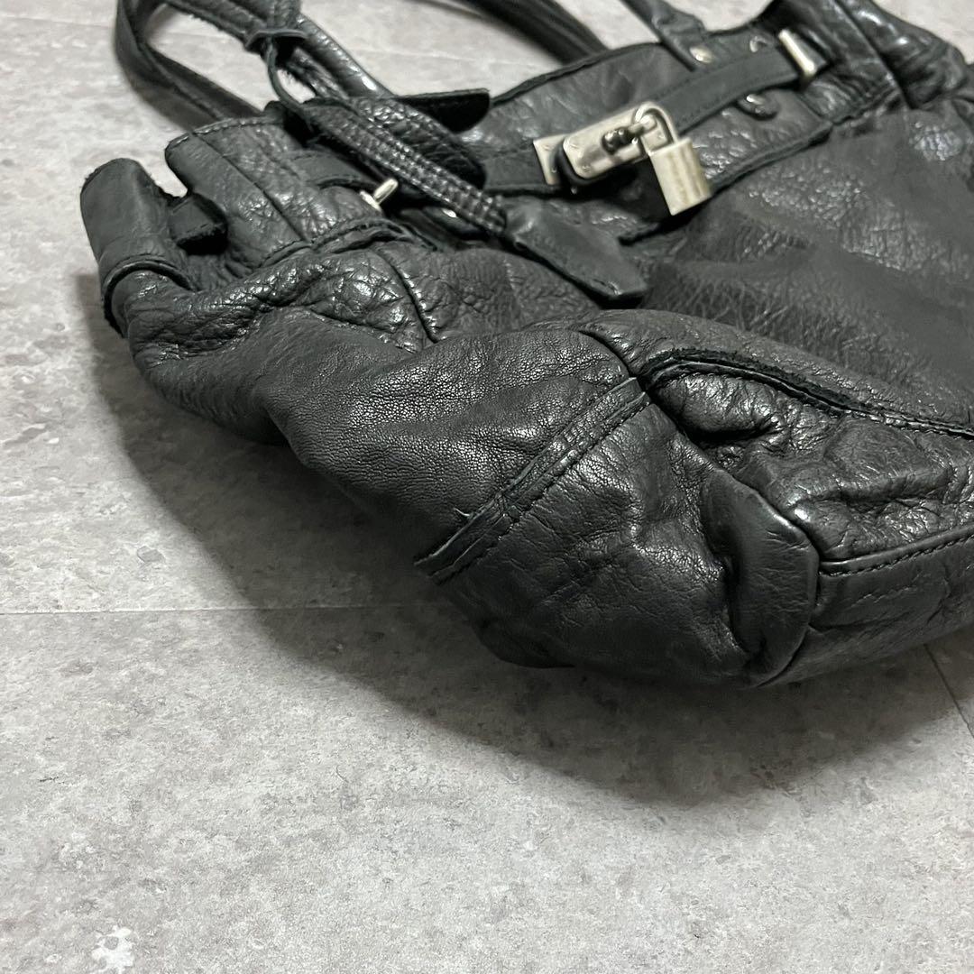 00s archive tote bag grunge leather