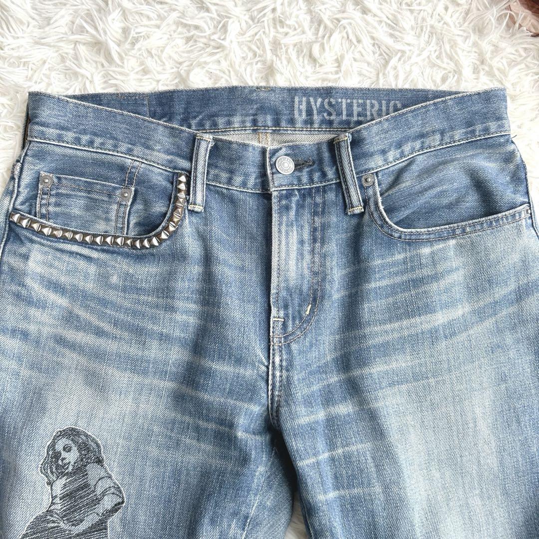 美品✨希少✨キムタク着 ヒステリックグラマー　デニム　ヒスガール　刺繍 赤耳