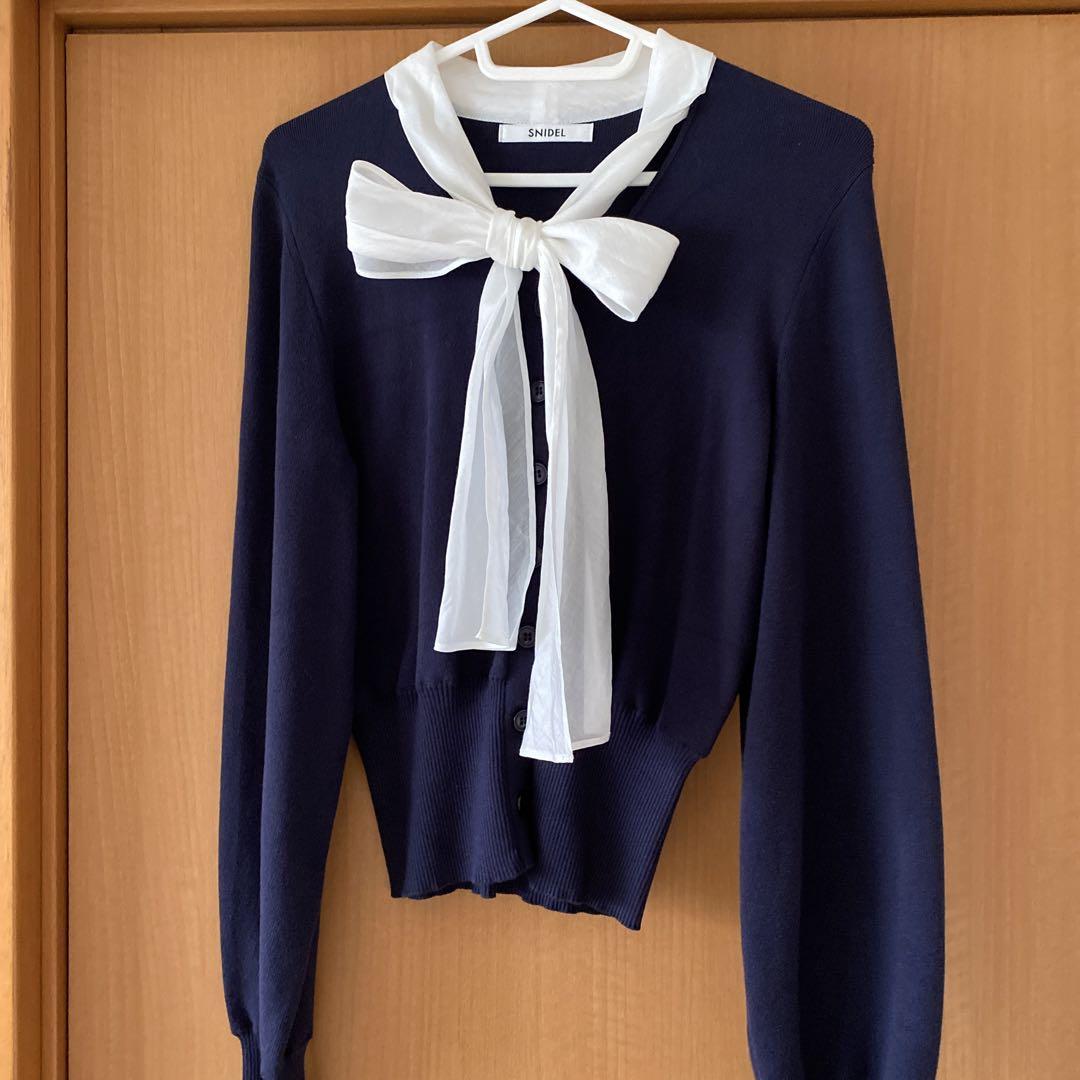 snidel　シアーボウタイニットプルオーバー