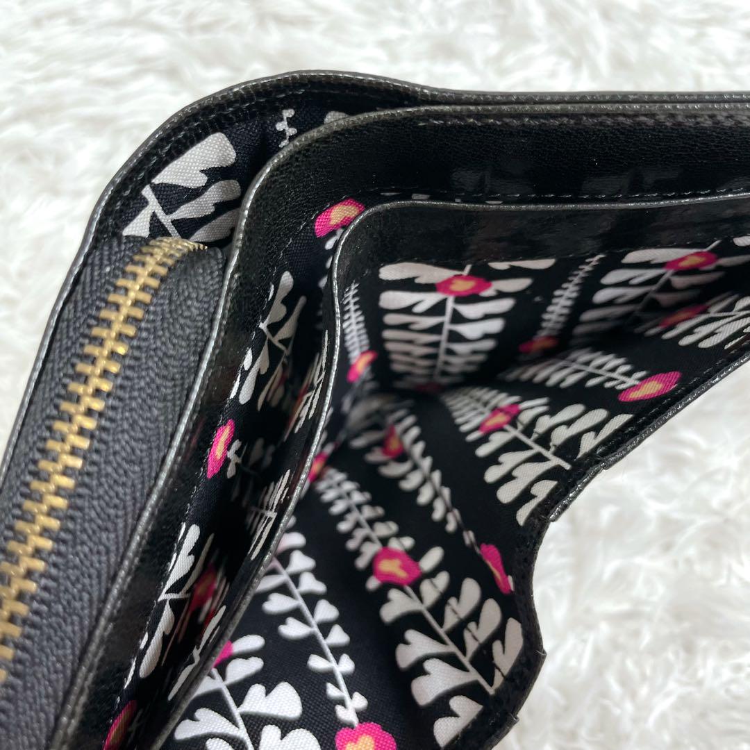 美品✨️ANNA SUI アナスイ 赤薔薇 ラウンドスァスナー 二つ折り