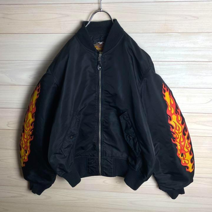 セール爆買い 人気Lサイズ ハーレーダビッドソン バックプリント入りジャケット 超希少 EGaOW-m89761315560 在庫正規店