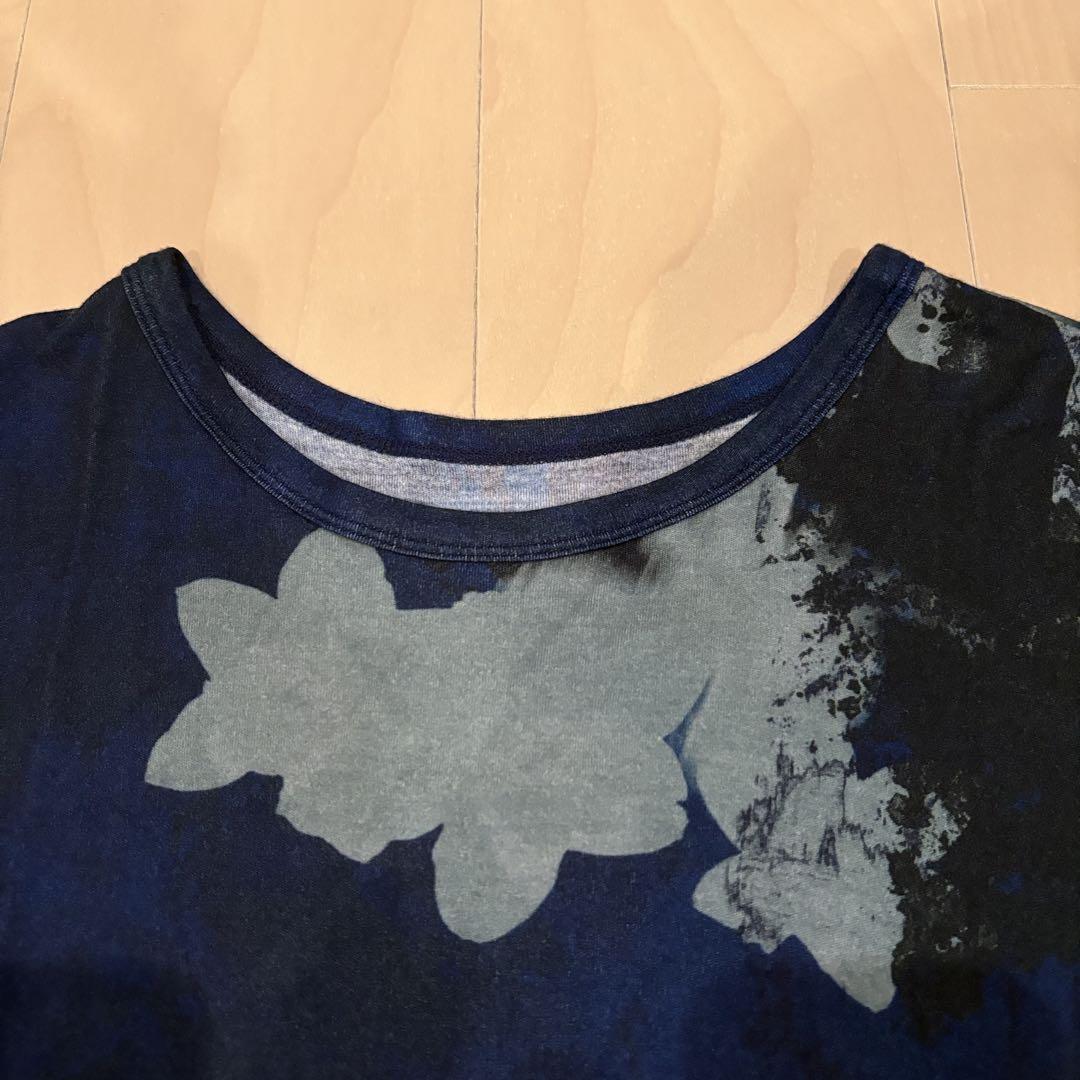 トップス Y's FLOWER PRINT ROUND NECK T