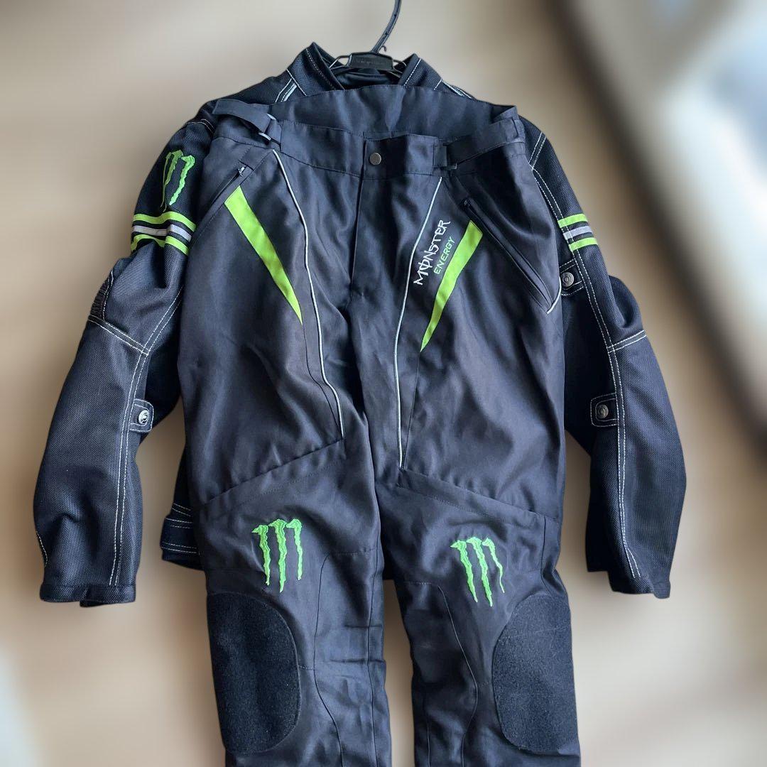 【USED美品】Monster Energy バイクジャケット&パンツ サイズＬ