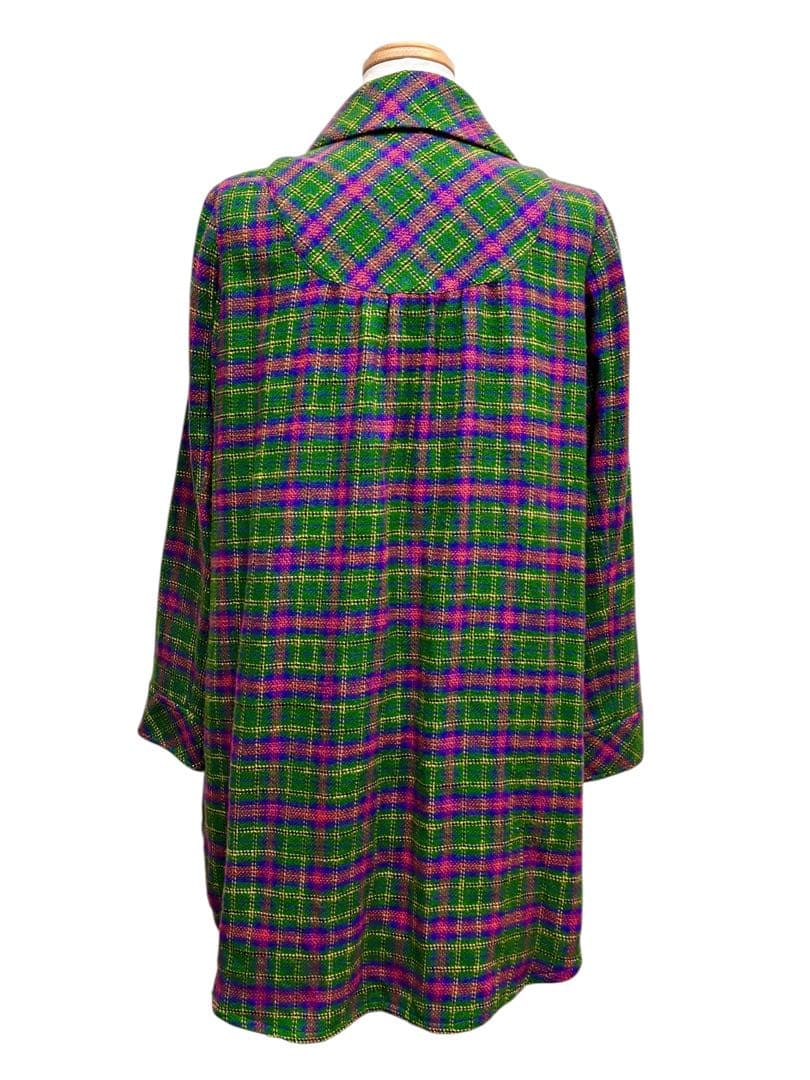 美品 FRAPBOIS フラボア くるみボタン チェック ワンピース 美品 FRAPBOIS フラボア くるみボタン チェック ワンピース