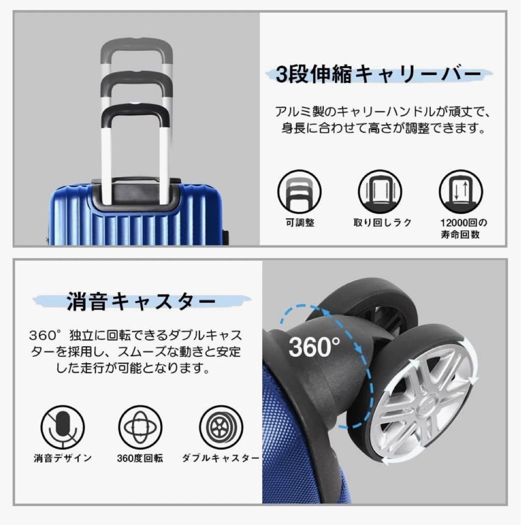 スーツケース キャリーケース キャリーバッグ 拡張機能付 (新品・未使用)