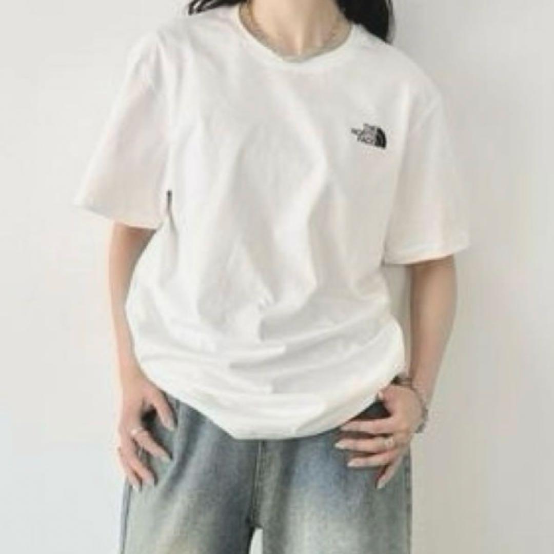 韓国限定 ノースフェイス ホワイトレーベル ロゴTシャツ 半袖 白