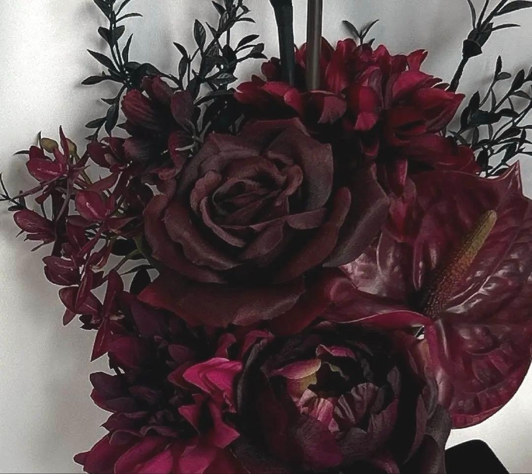 アーティフィシャルフラワー　クラッチブーケ　造花ブーケ　ロングブーケ　結婚式