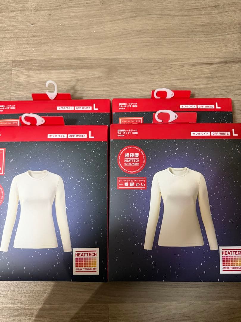 ユニクロ 超 暖ヒートテッククルーネックT 4点UNIQLO