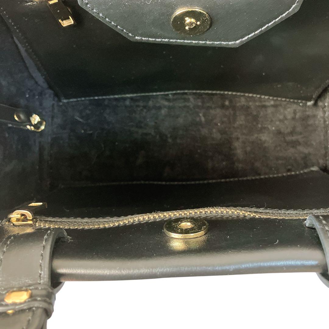 【極美品】CHRISTIAN VILLA ハンドバッグ クロコ 2way クロ