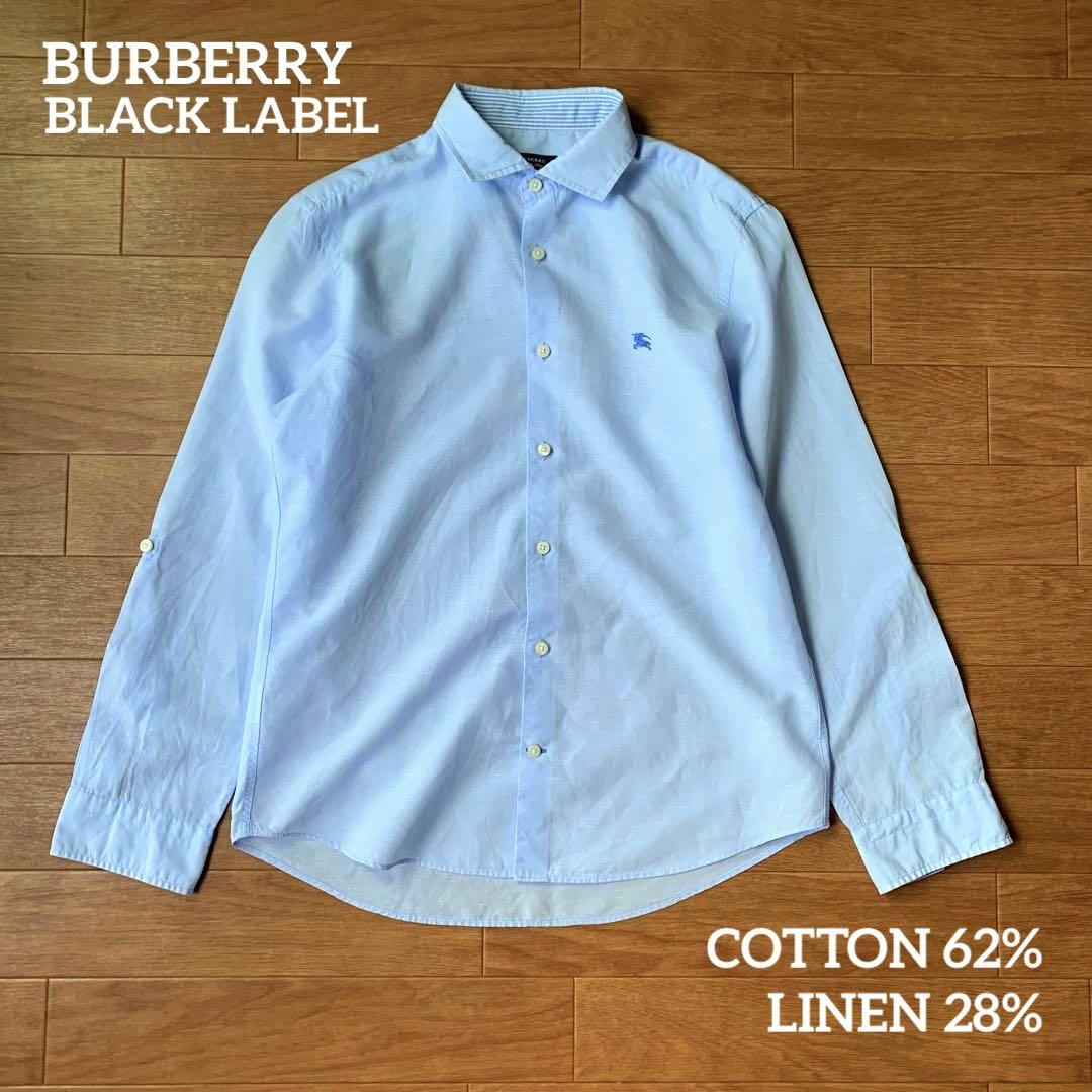 BURBERRY ブラックレーベル コットンリネン 長袖シャツ