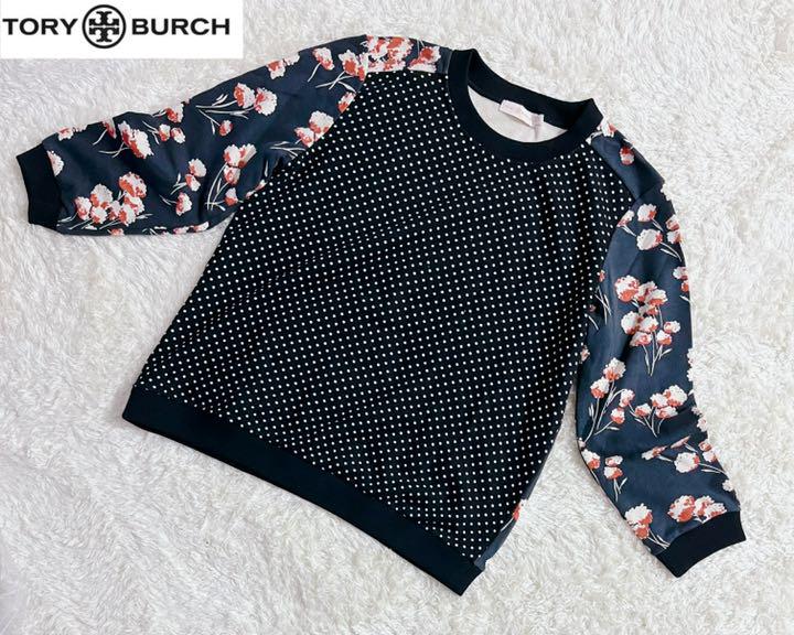 Tory Burch トリーバーチ トレーナー 花柄ドット XLサイズ