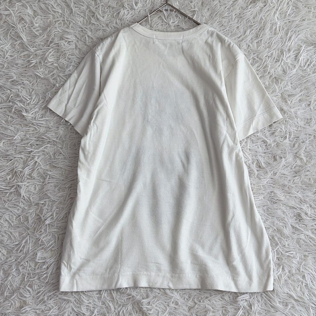 プレイコムデギャルソン ポルカドットTシャツ ダブルハート ロゴ 白 M 日本製