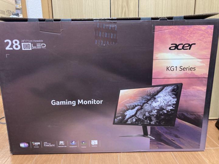 ほぼ新品 Acer ゲーミングモニター  28インチ 4K KG281K