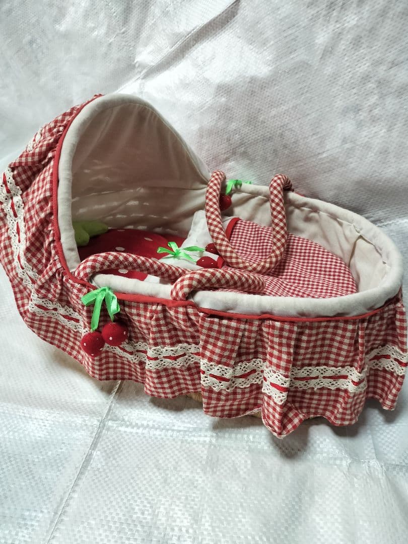 マザーガーデン　うさもも　クーファン布団セット いちご