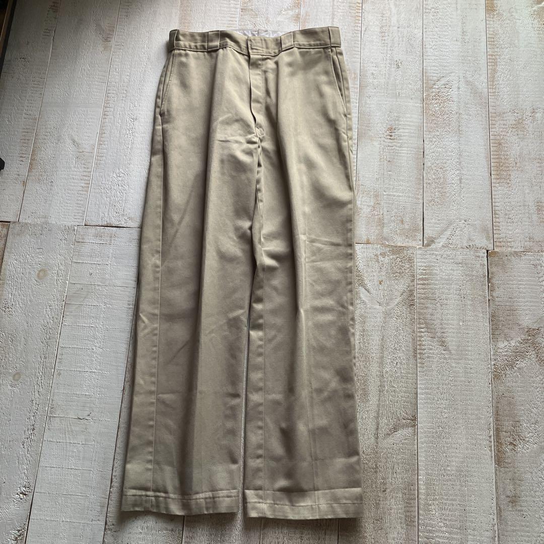 90s ディッキーズ TALON ZIP ワークパンツ ベージュ 90s Dickies 874 ワークパンツ ディッキーズ ベージュ TALON