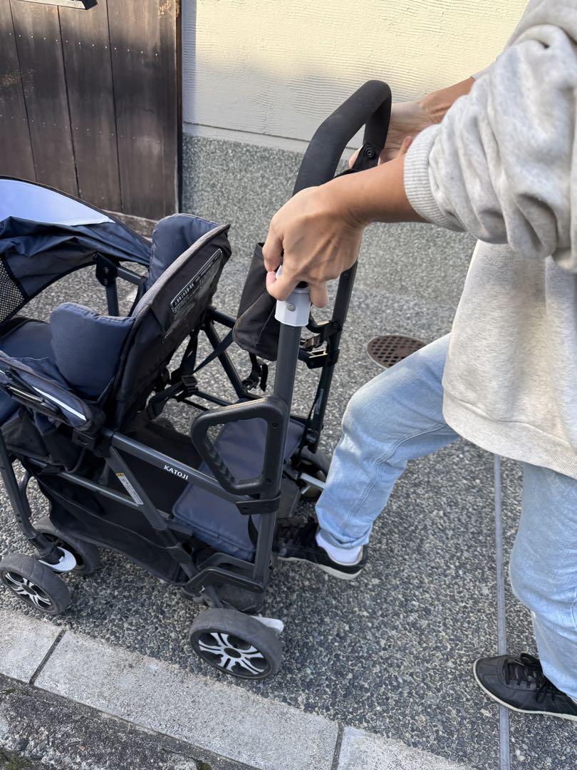 カトージ ベビーカー 二人でゴー ネイビー KATOJI 2人乗り 二人