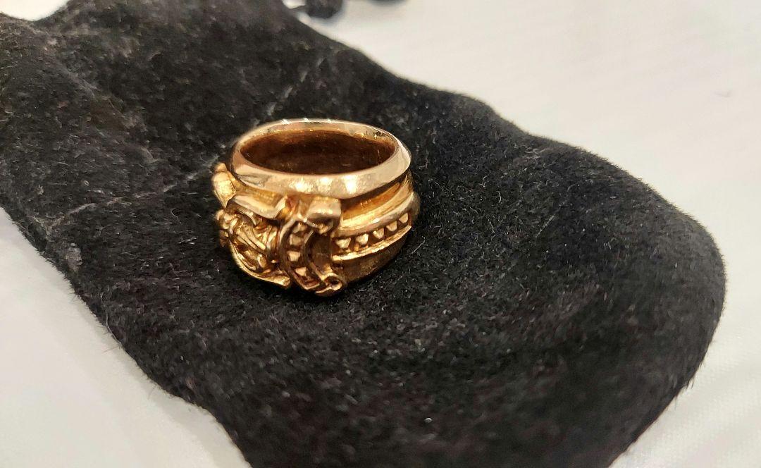CHROME HEARTS 22K ダガーリング 指輪　ゴールド約6号