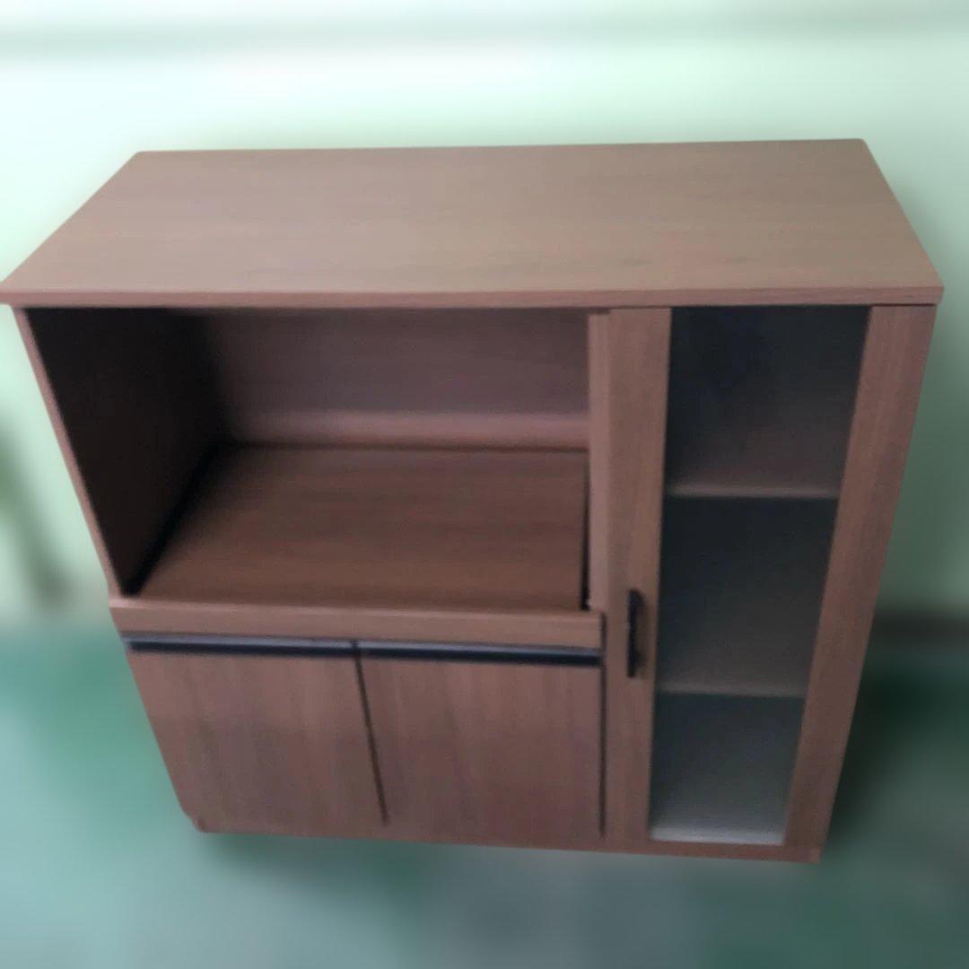 ニトリ レンジ台 フォルムN RE9090G 食器棚 ブラウンNITORI