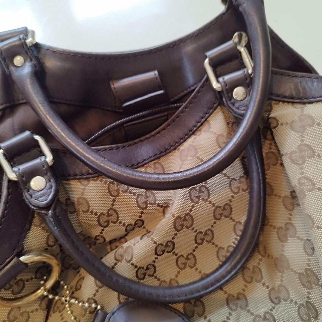 ち*︎様 グッチ GUCCIスーキートート ブラウン 総柄