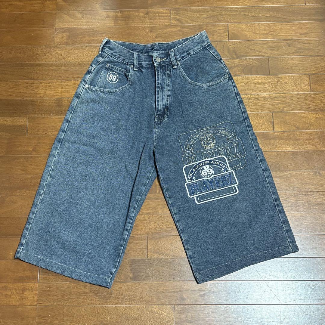 驚きの価格が実現！ 90s PLAYERZ69 プレイヤーズ69 バギーパンツ ハーフデニム B系 パンツ