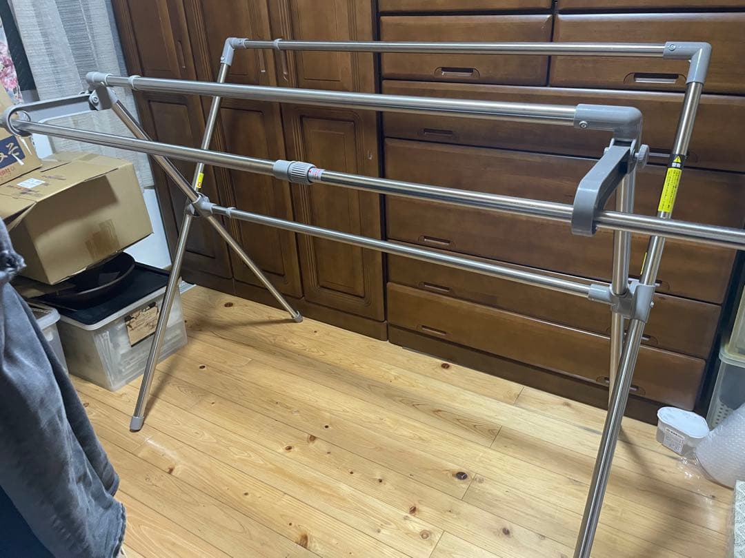 ステンレス製 長さ調整 室内物干し 布団干し♥に近い